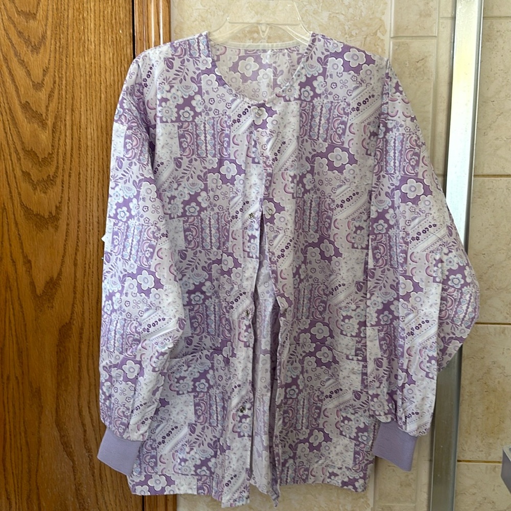 Floral scrub jacket